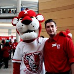 student with mascot during Fall Campus Day York University