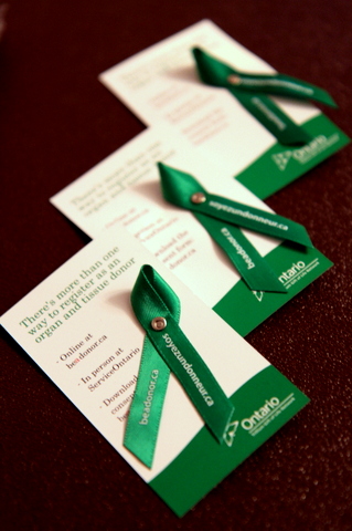  International Pub Night - Organ donation awareness ribbons.